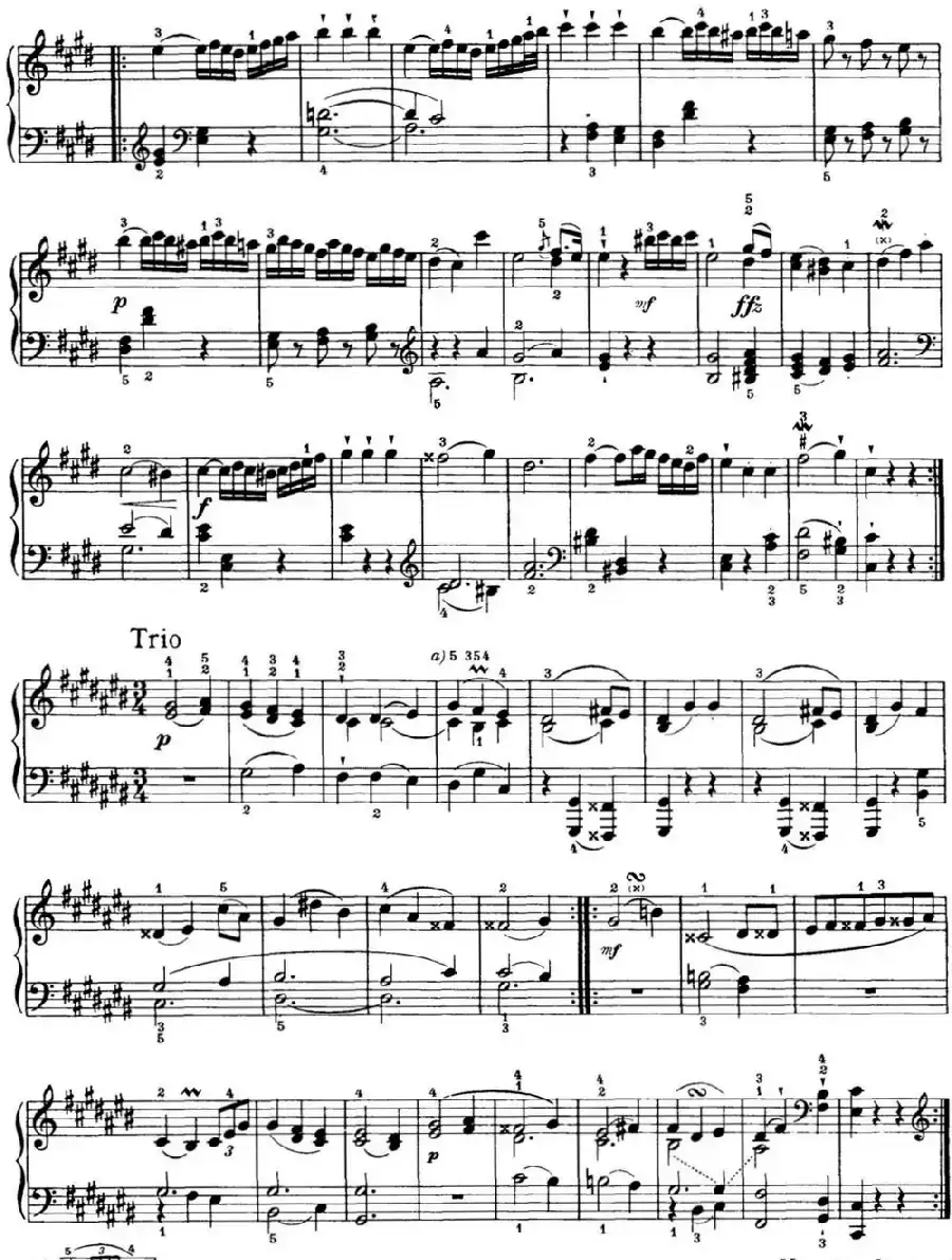 海顿 钢琴奏鸣曲 Hob XVI 36 in C-sharp minor