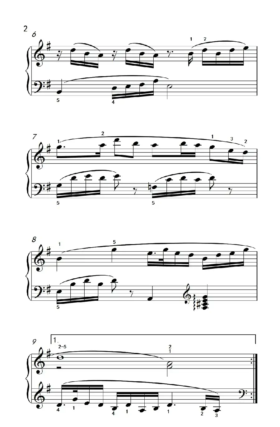 《梁祝》主题曲（约翰·汤普森 成人钢琴教程 第二册）