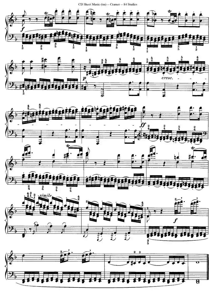 Cramer - 84 exercices（66—70）（克拉莫84首钢琴练习曲）