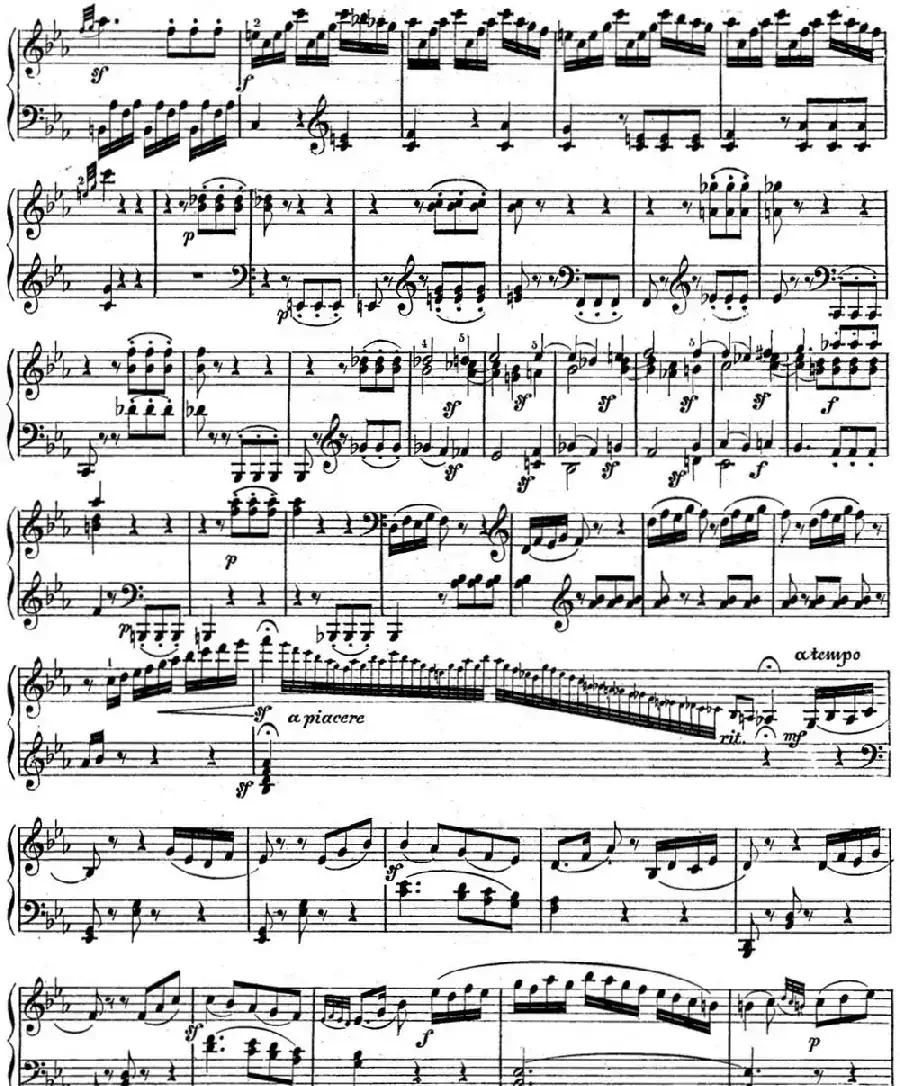 海顿 钢琴奏鸣曲 Hob XVI 49 in E-flat major