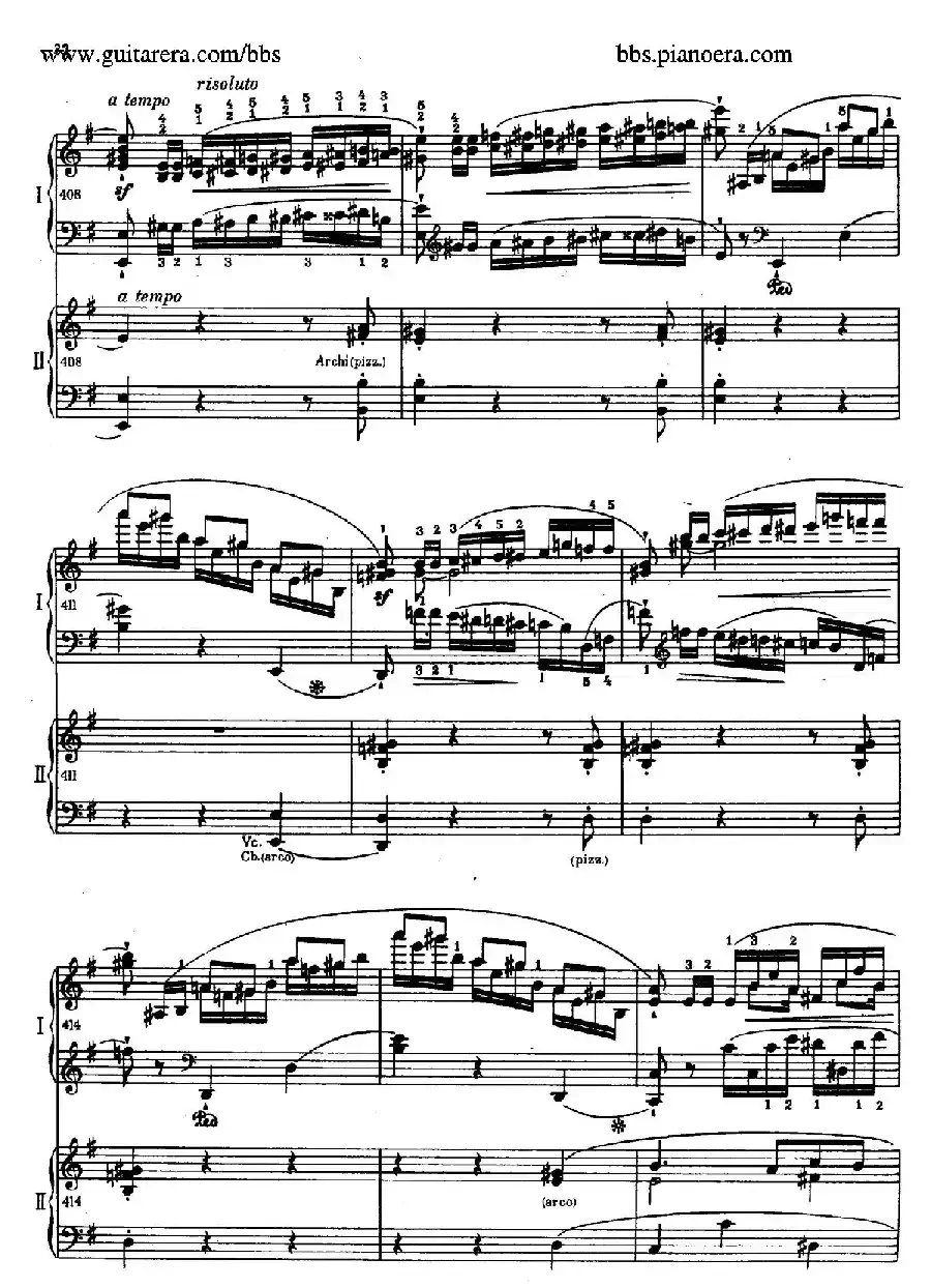 e小调第一钢琴协奏曲 Op.11（双钢琴版·第一乐章）