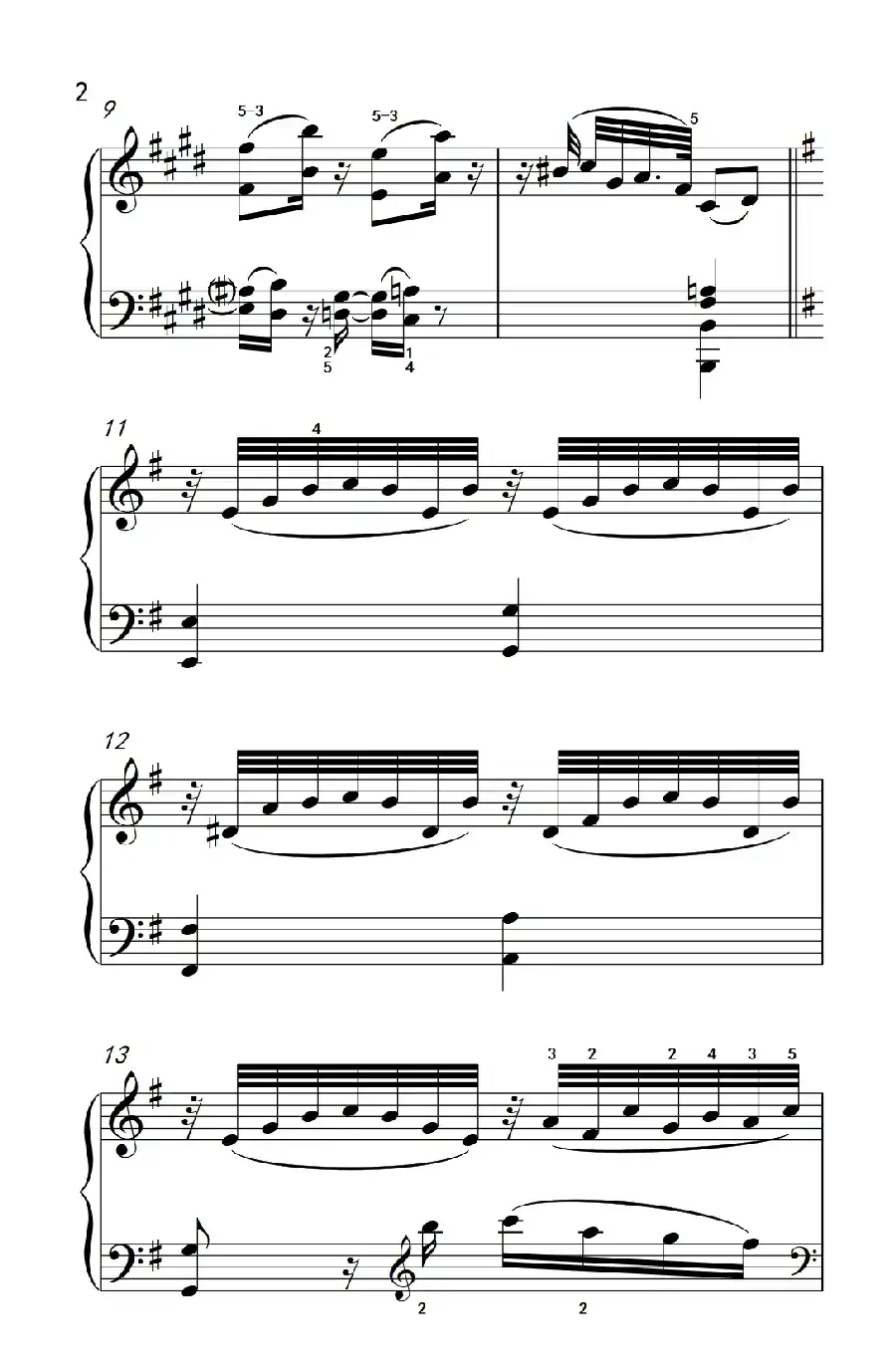 奏鸣曲 Opus 2 Nr.3 第二乐章(贝多芬奏鸣曲集 1)