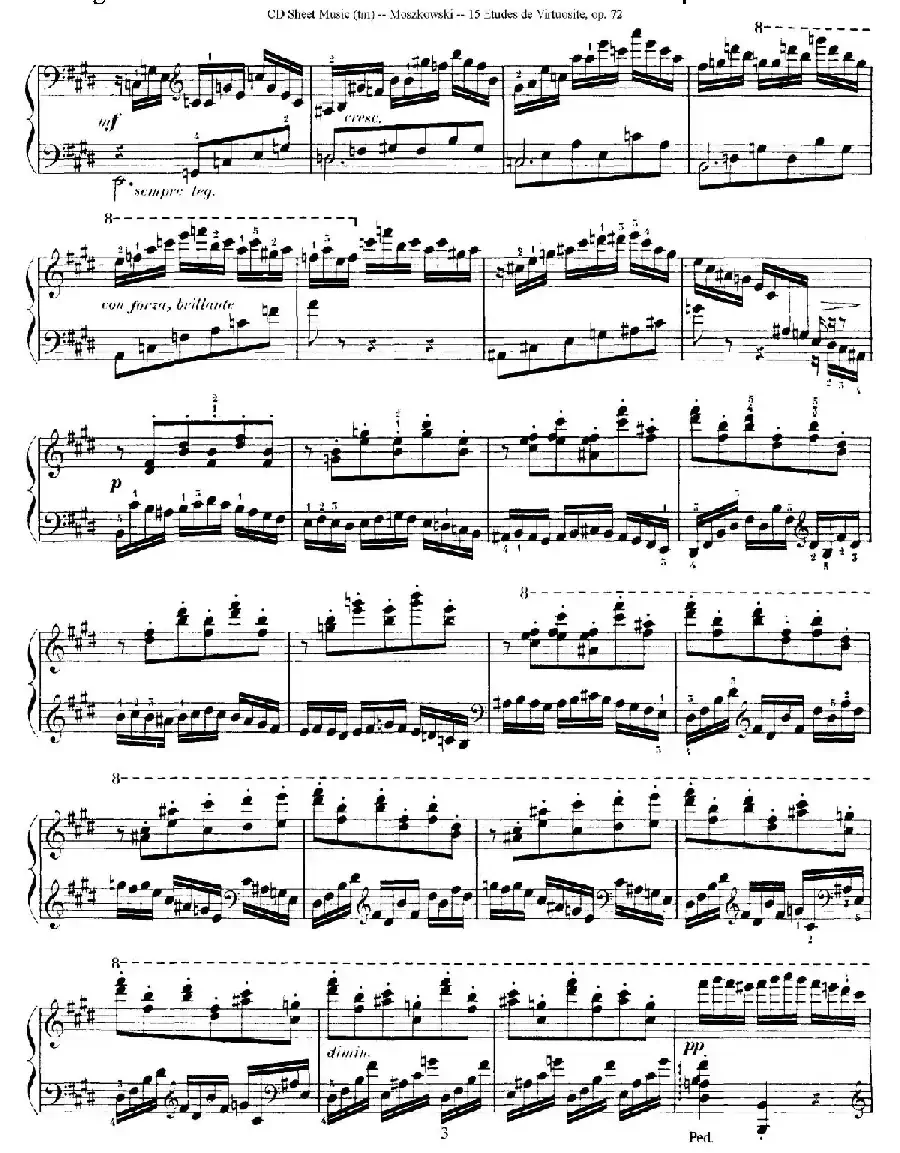 15 Etudes de Vortuosite Op.72（15首辉煌练习曲·1）