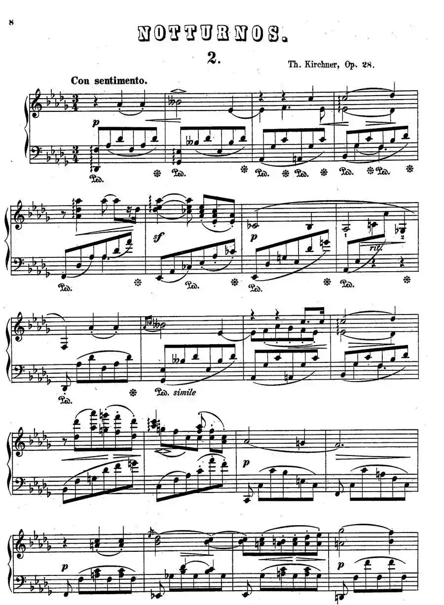Nachtstücke Op·28（4首夜曲·2）
