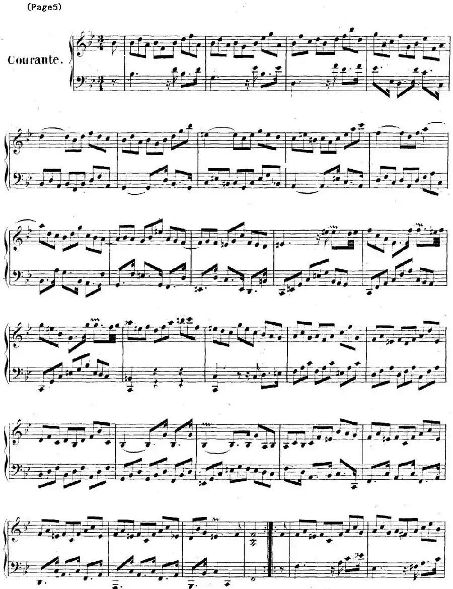 帕蒂塔6首德国组曲（No.1 降B大调 巴赫 Partita B-flat Major BWV825）