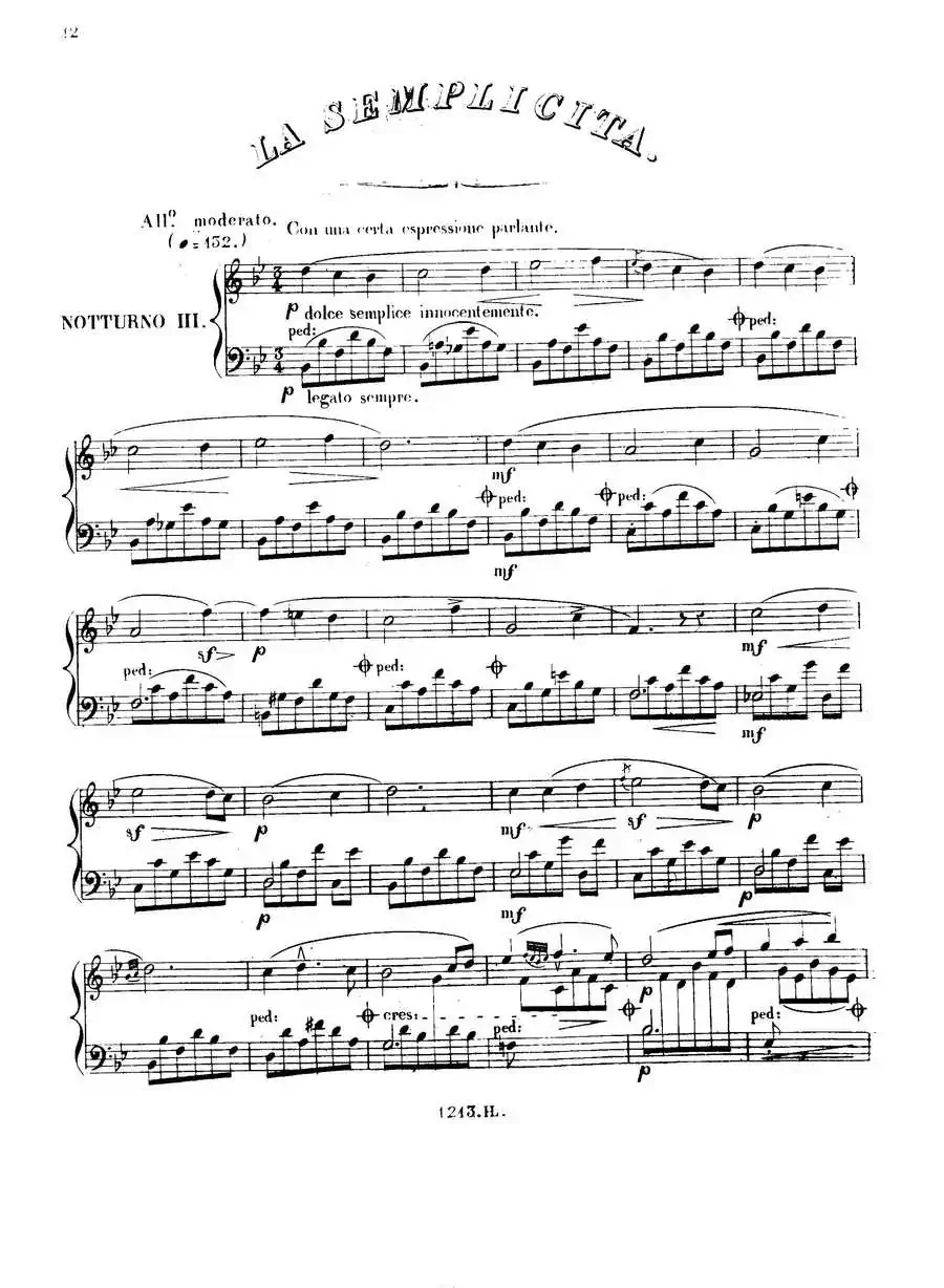 3 Nocturnes Caractéristiques Op·45（3首个性夜曲·3）