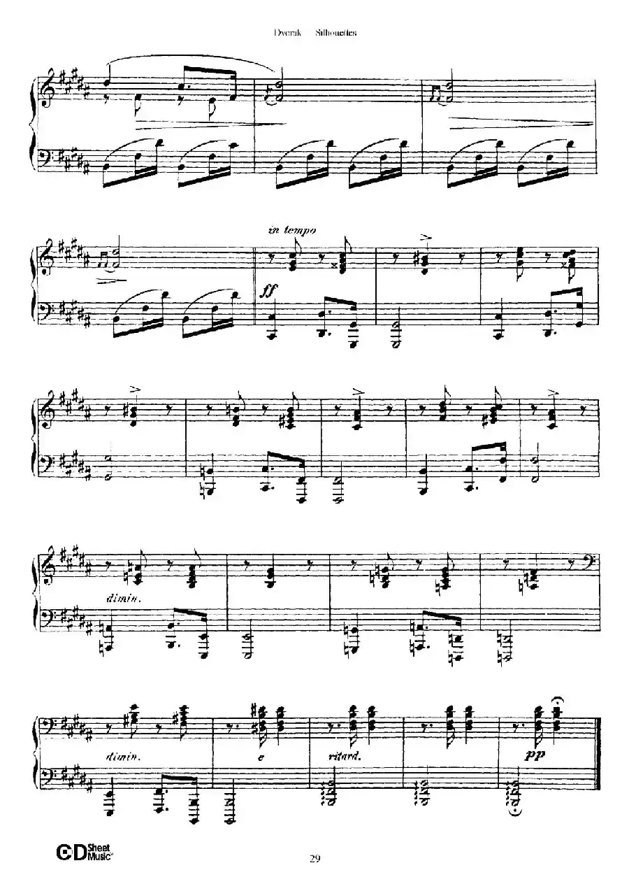 12 Silhouettes Op.8（12首剪影·9）