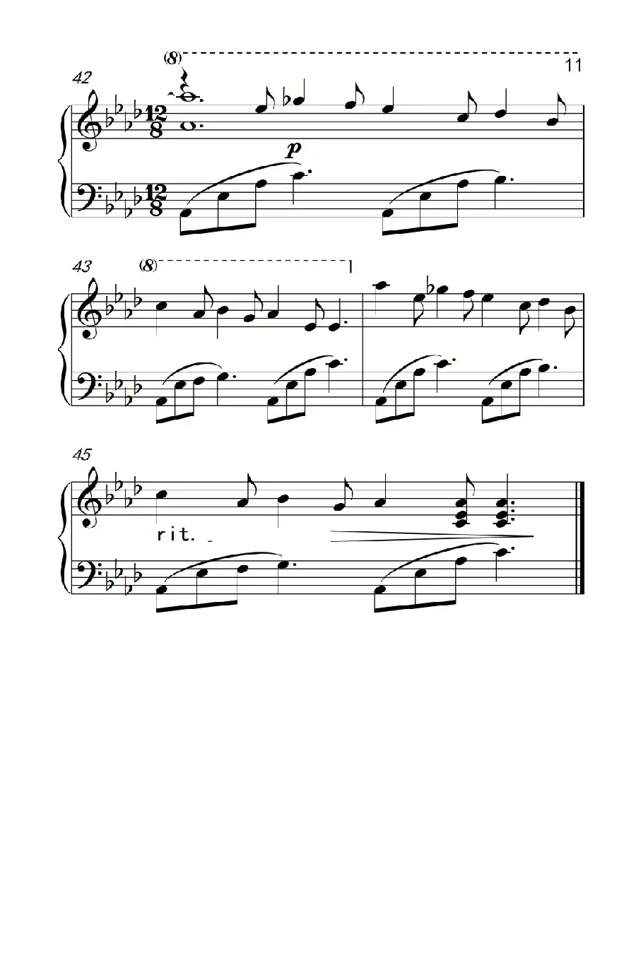 回忆 音乐剧《猫》主题曲（老年大学 钢琴教程 3）