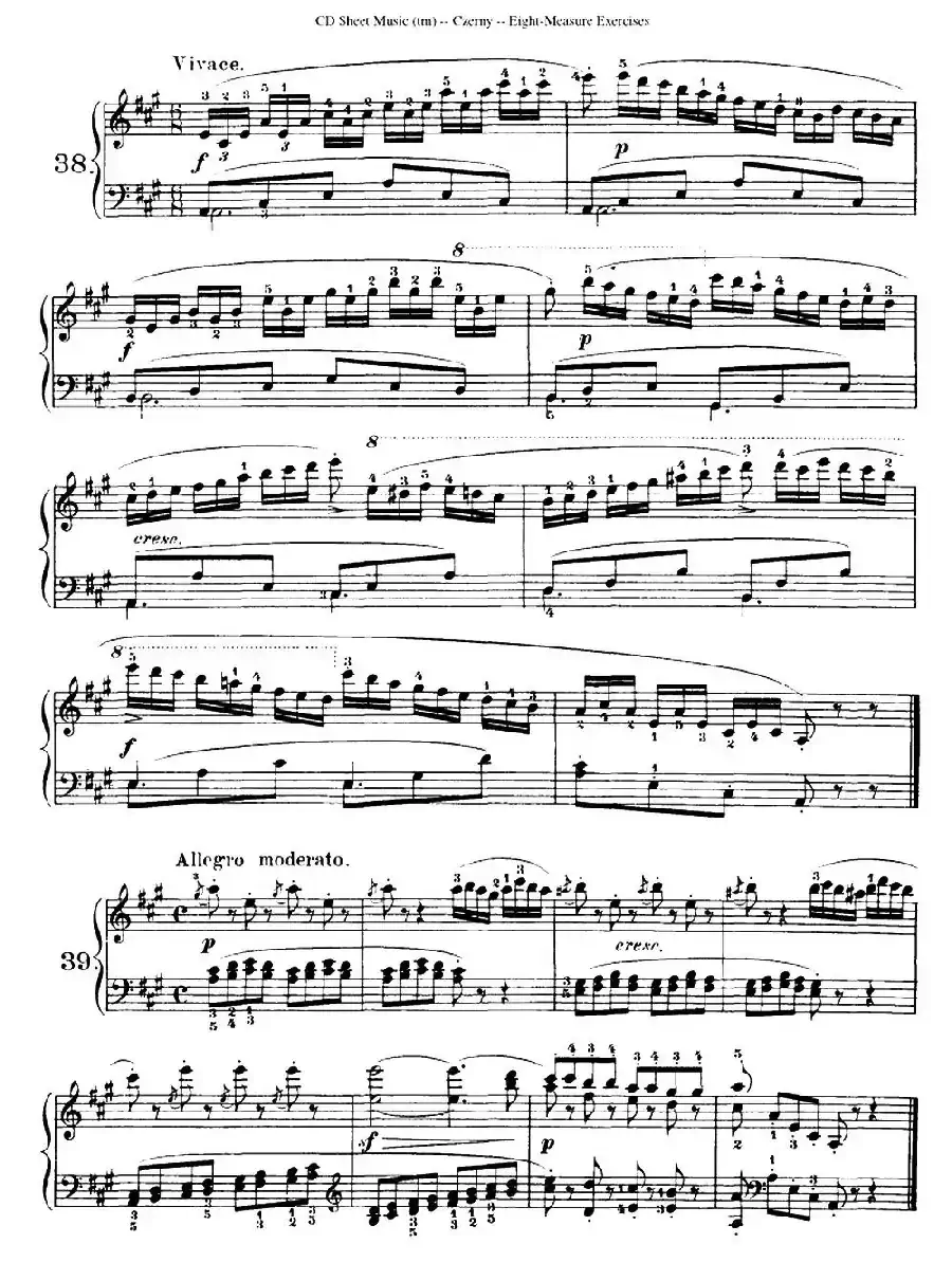 160 Eight- Measure Exercises.Op.821（车尔尼160首钢琴八小节练习曲（36——53））