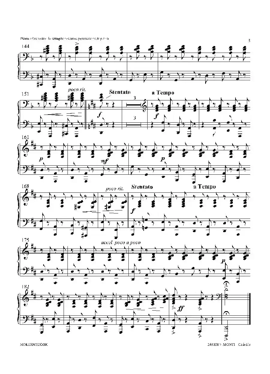 Czardas 查尔达斯（15重奏）（钢琴）