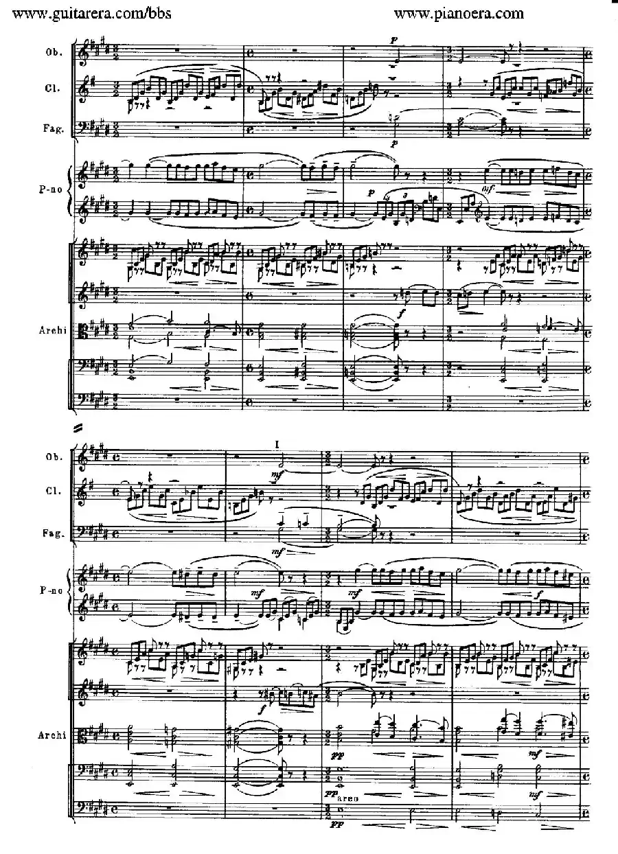 c小调第二钢琴协奏曲 Op.18（第二乐章总谱）