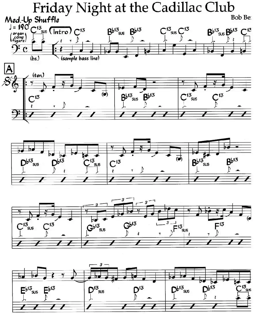 Friday Night at the Cadillac Club(爵士钢琴曲)