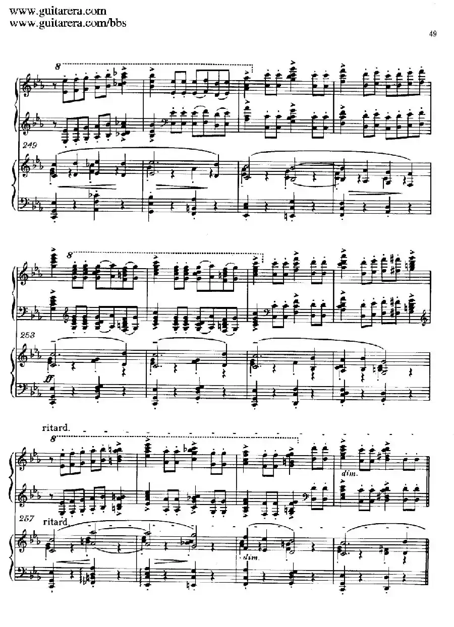 c小调第二钢琴协奏曲 Op.18（双钢琴·第一乐章）