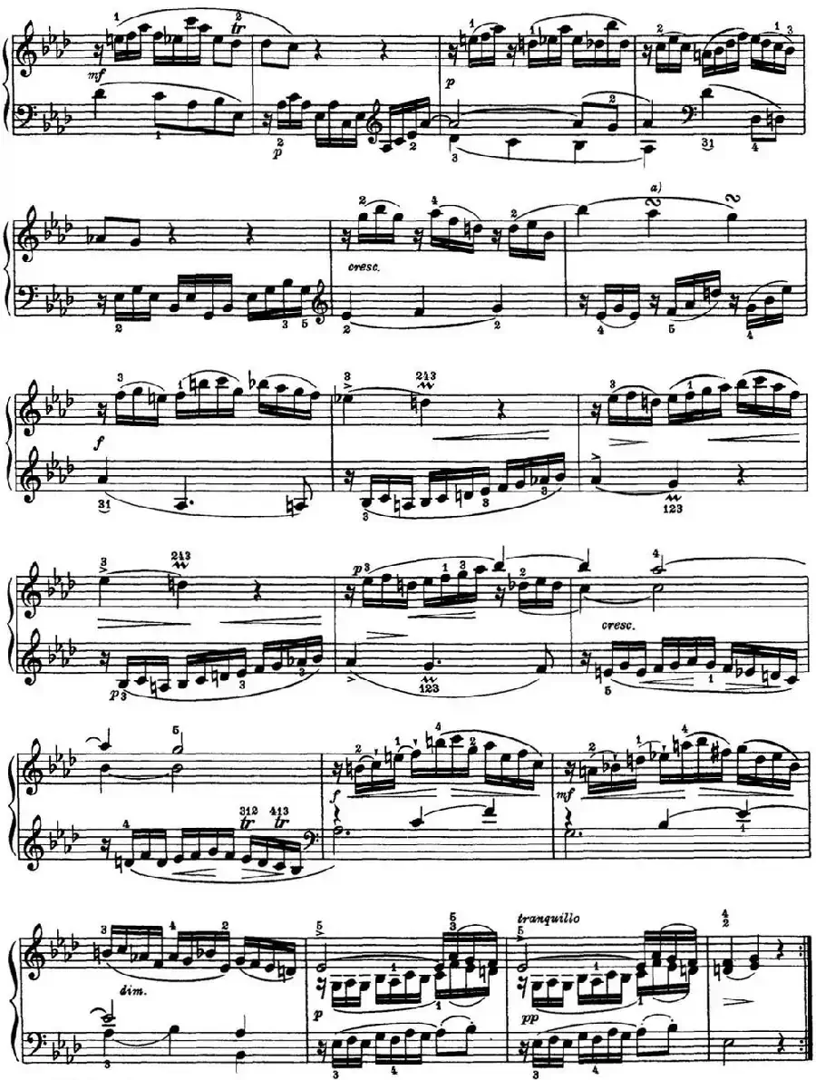 海顿 钢琴奏鸣曲 Hob XVI 45 Divertimento Eb major