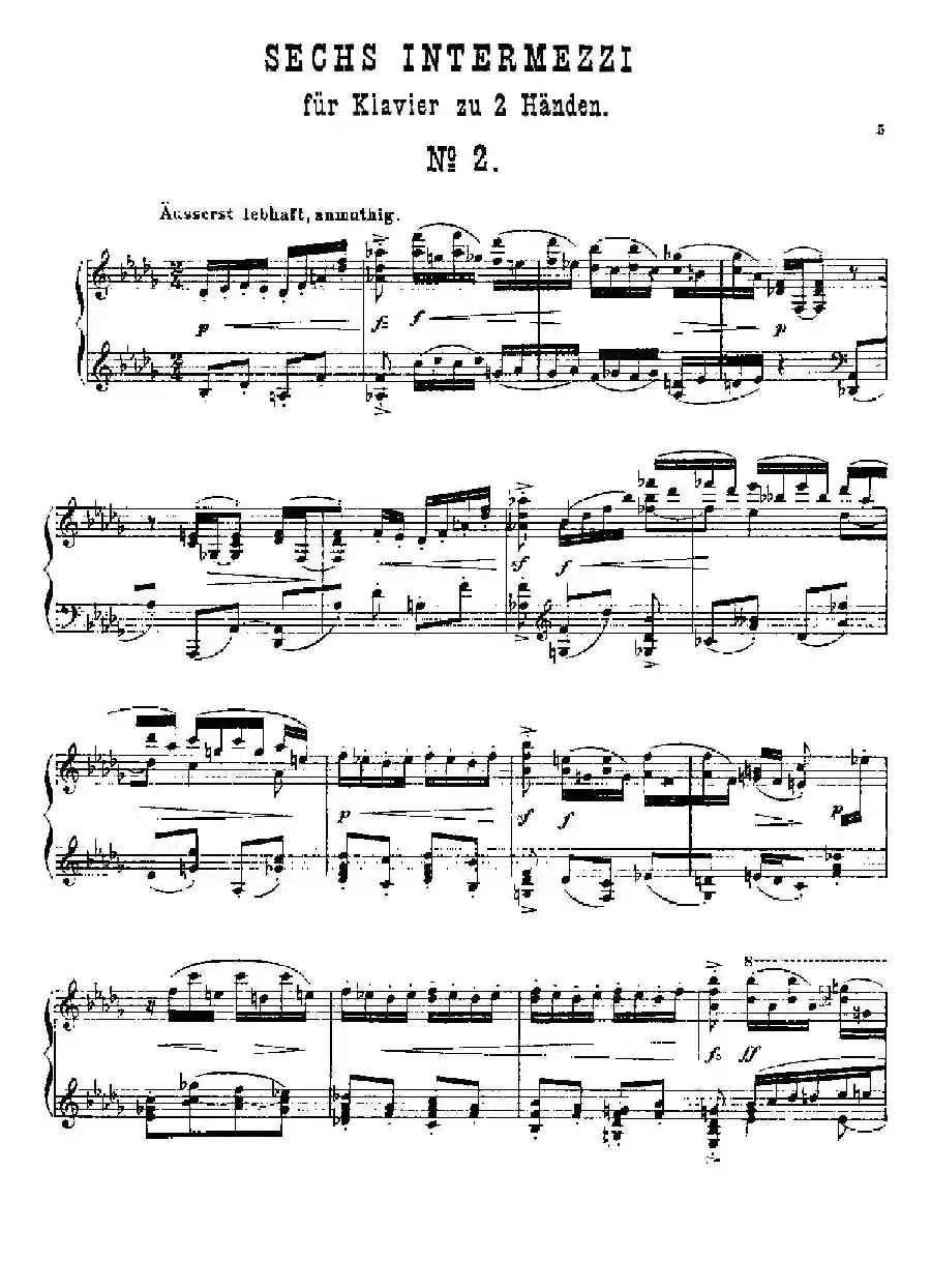 Six Intermezzi Op.45（6首间奏曲·2）