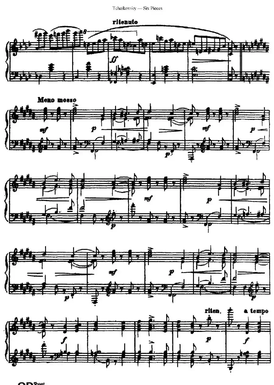 Six Pieces Op.51（6首小品·1）