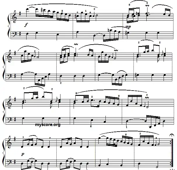 巴赫初级钢琴曲之二十四：波罗涅兹舞曲