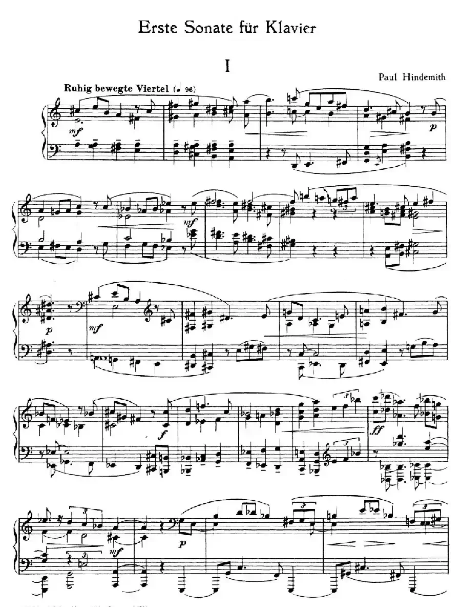 Piano Sonata No.1（第一钢琴奏鸣曲·Ⅰ）