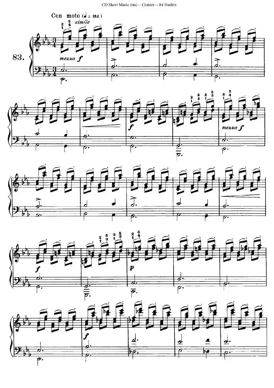 Cramer - 84 exercices（81—84）（克拉莫84首钢琴练习曲）
