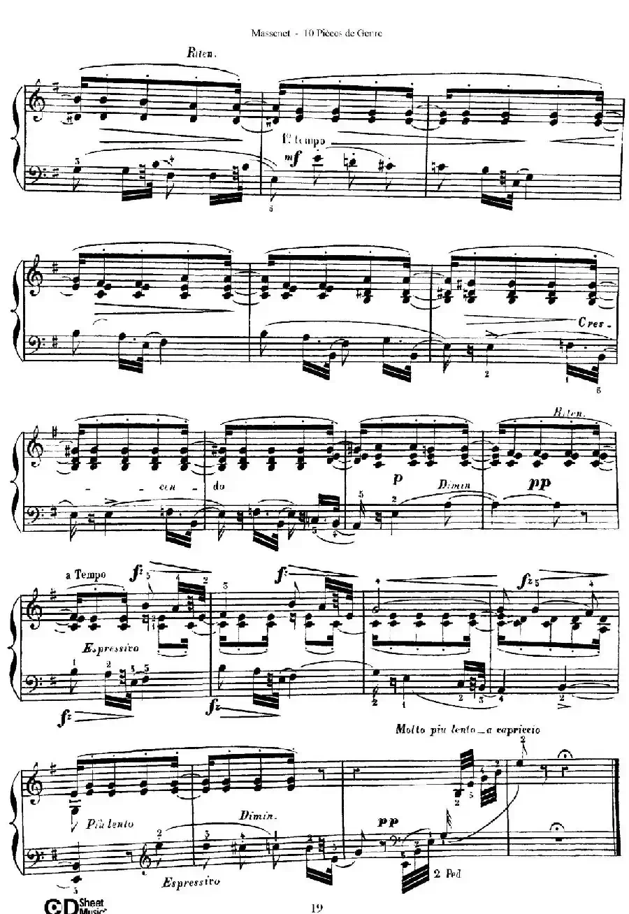 Dix Pièces de Genre Op.10（10首个性小品·Ⅴ）