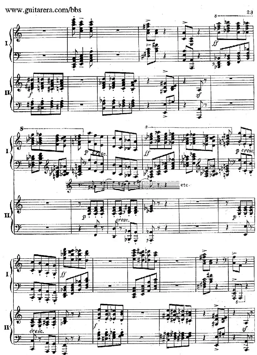 Rhapsody On A Theme Of Paganini Op.43（帕格尼尼主题狂想曲·双钢琴）（P21——40）