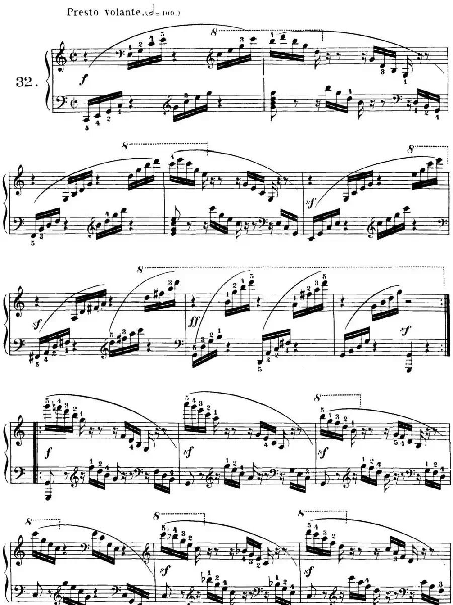 40首车尔尼Op.299钢琴快速练习曲（NO.32）