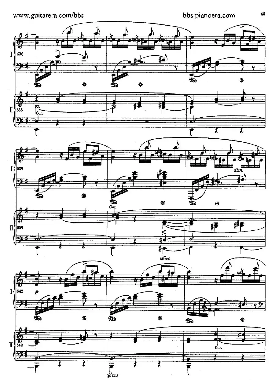 e小调第一钢琴协奏曲 Op.11（双钢琴版·第一乐章）