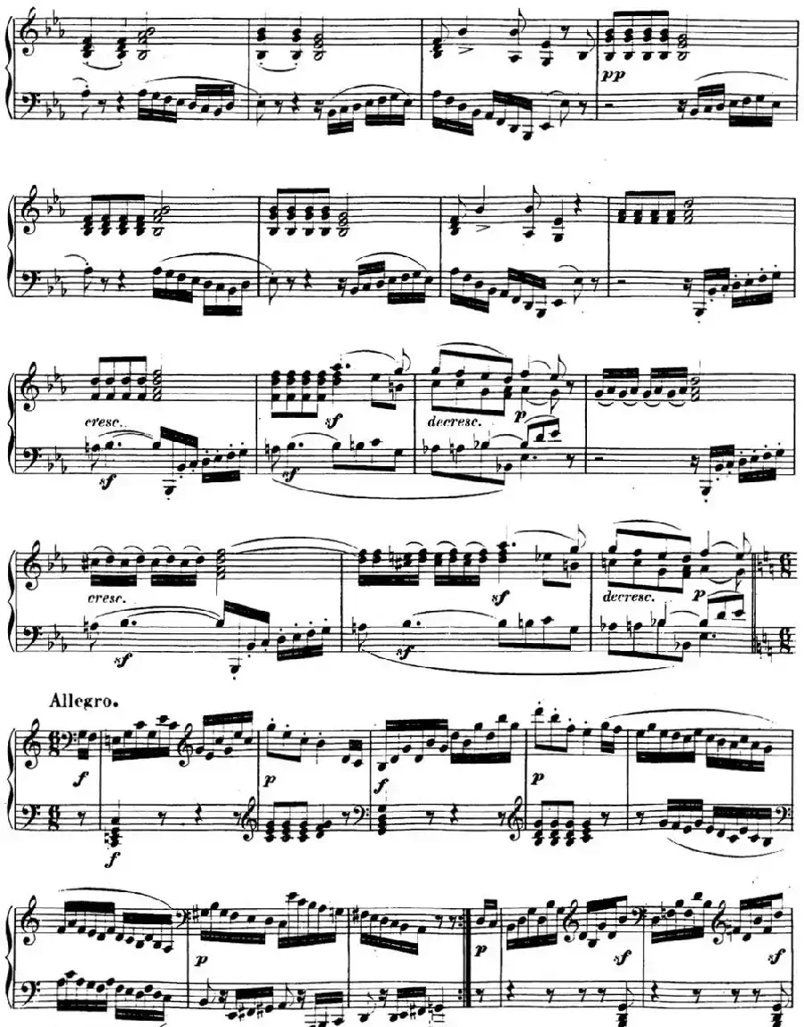 贝多芬钢琴奏鸣曲13 幻想奏鸣曲 降E大调 Op.27 No.1 E-flat major