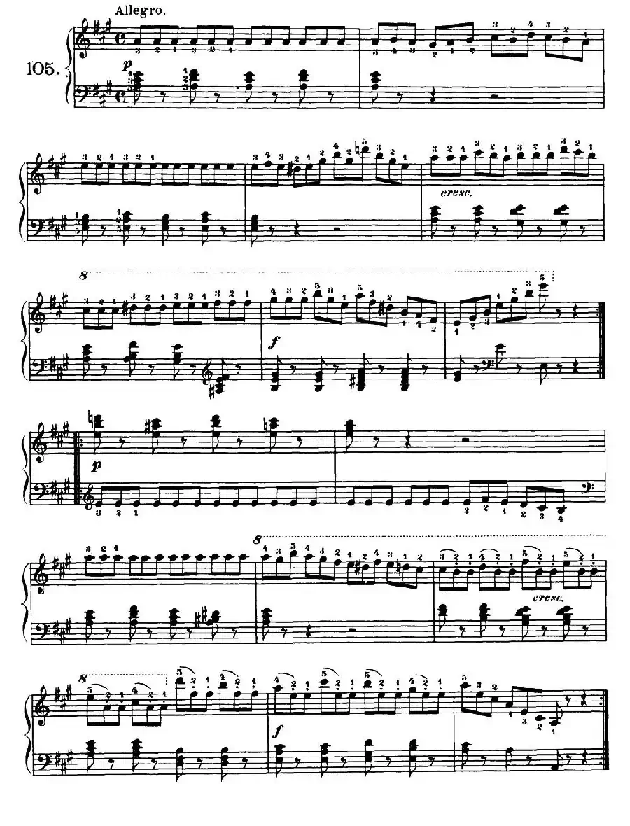 One Hundred and Ten Easy and Progressive Exercises Op.453（车尔尼110首简易练习曲 101——110）