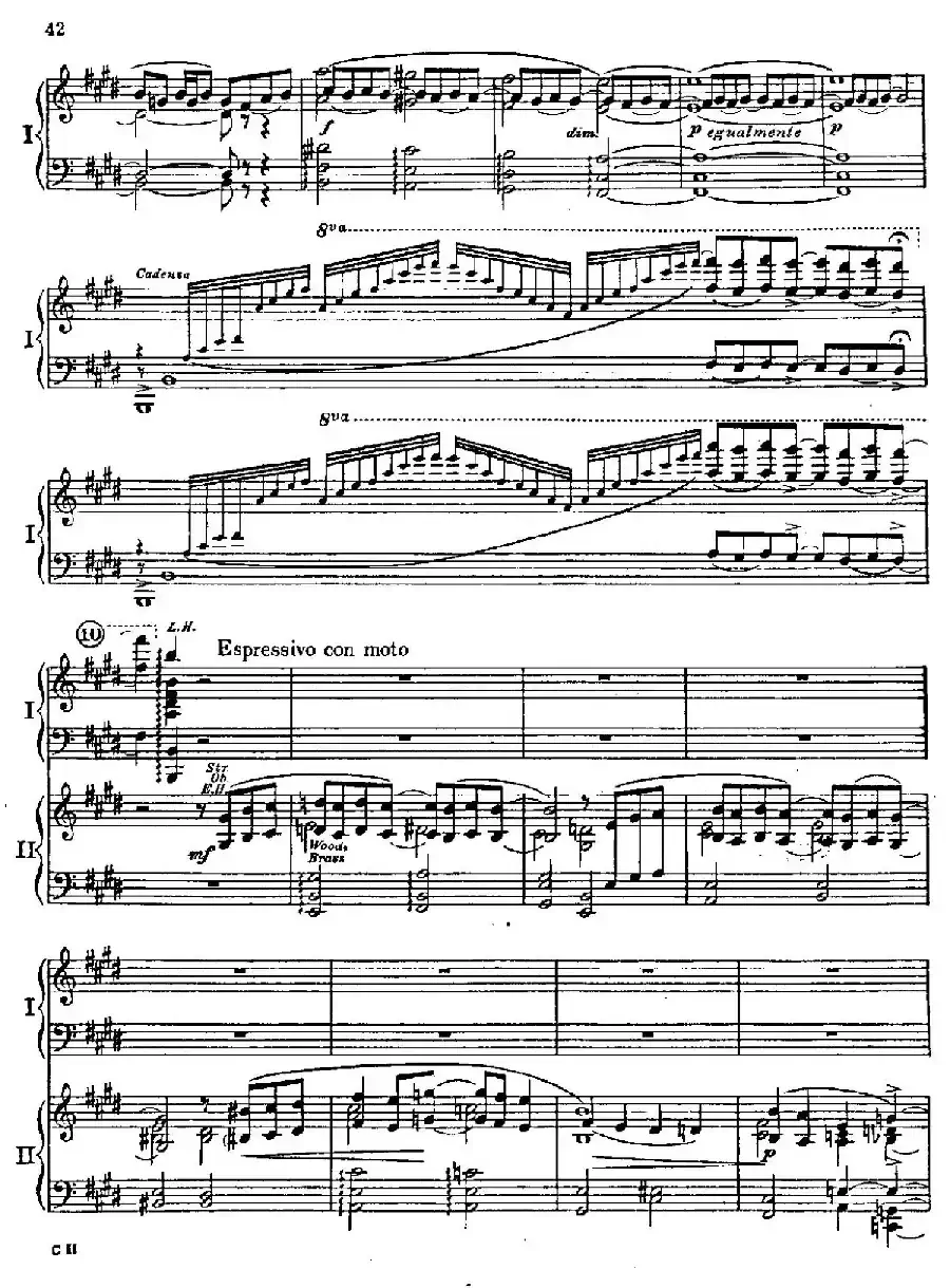 F大调爵士钢琴协奏曲（美版双钢琴原谱 P41—50）