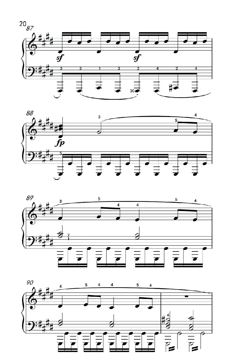 第十四号钢琴奏鸣曲（月光） 激动的急板