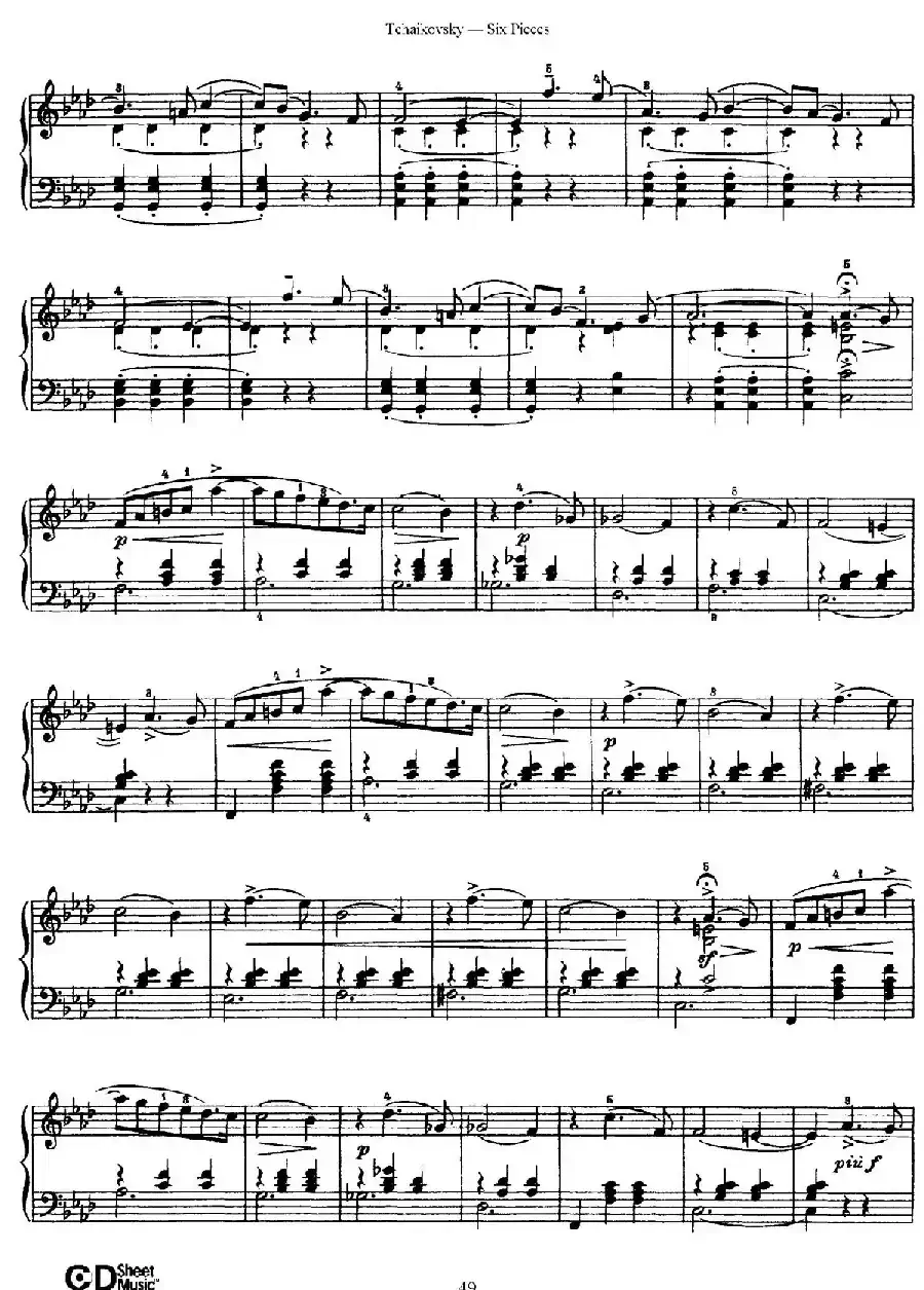 Six Pieces Op.51（6首小品·6）