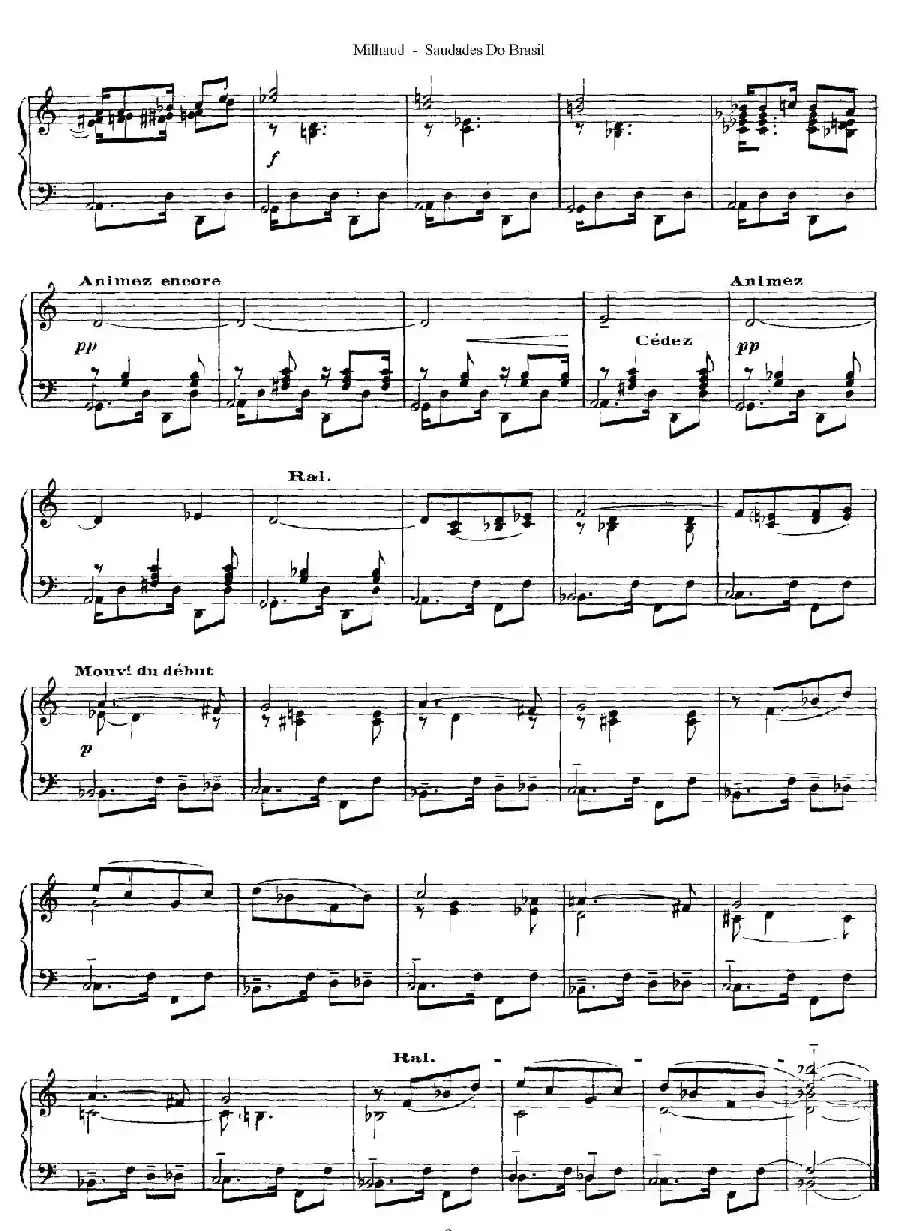 Saudados do Brasil Op.67（巴西回忆·Ⅰ）