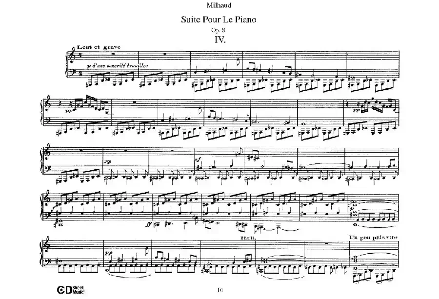 Suite Pour Le Piano Op.8（钢琴组曲·Ⅳ）