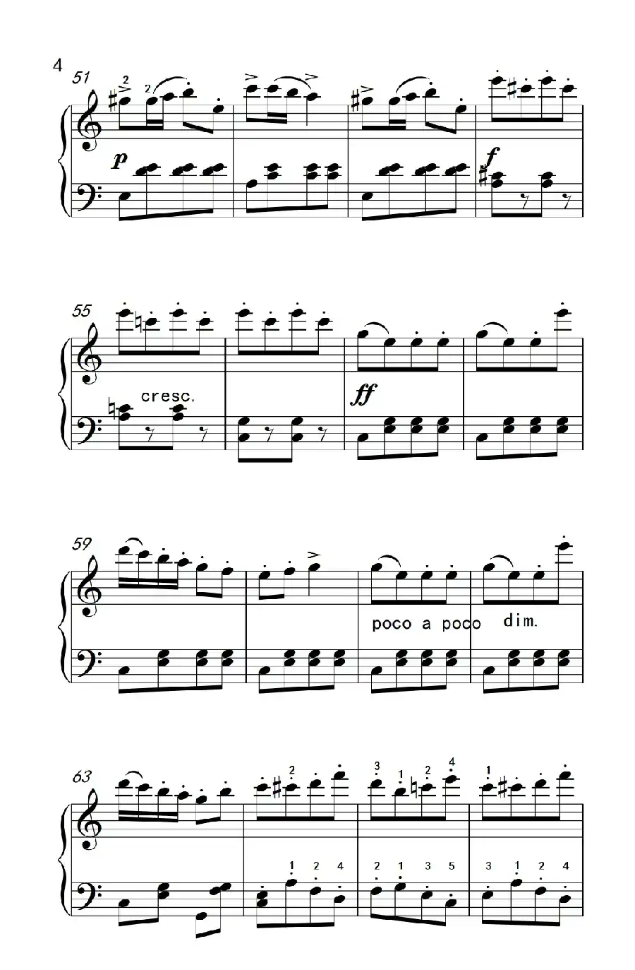 土耳其进行曲(老年大学 钢琴教程 2)