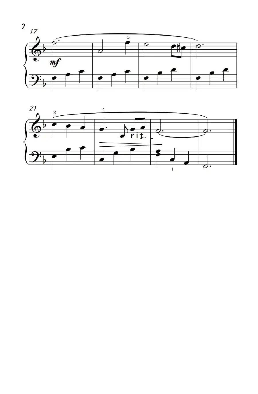 赤诚花（约翰·汤普森 成人钢琴教程 第一册）