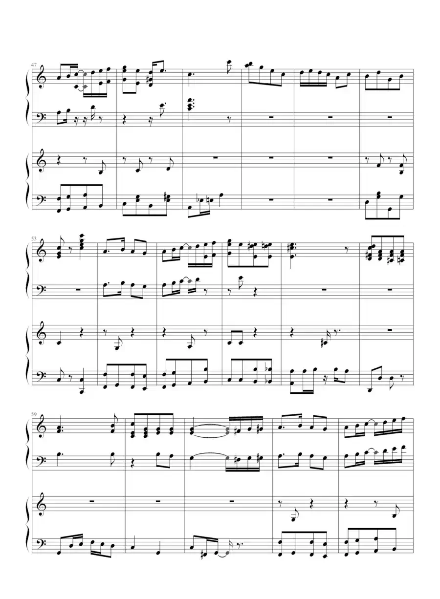 扬基嘟德尔(爵士版)(四手联弹)