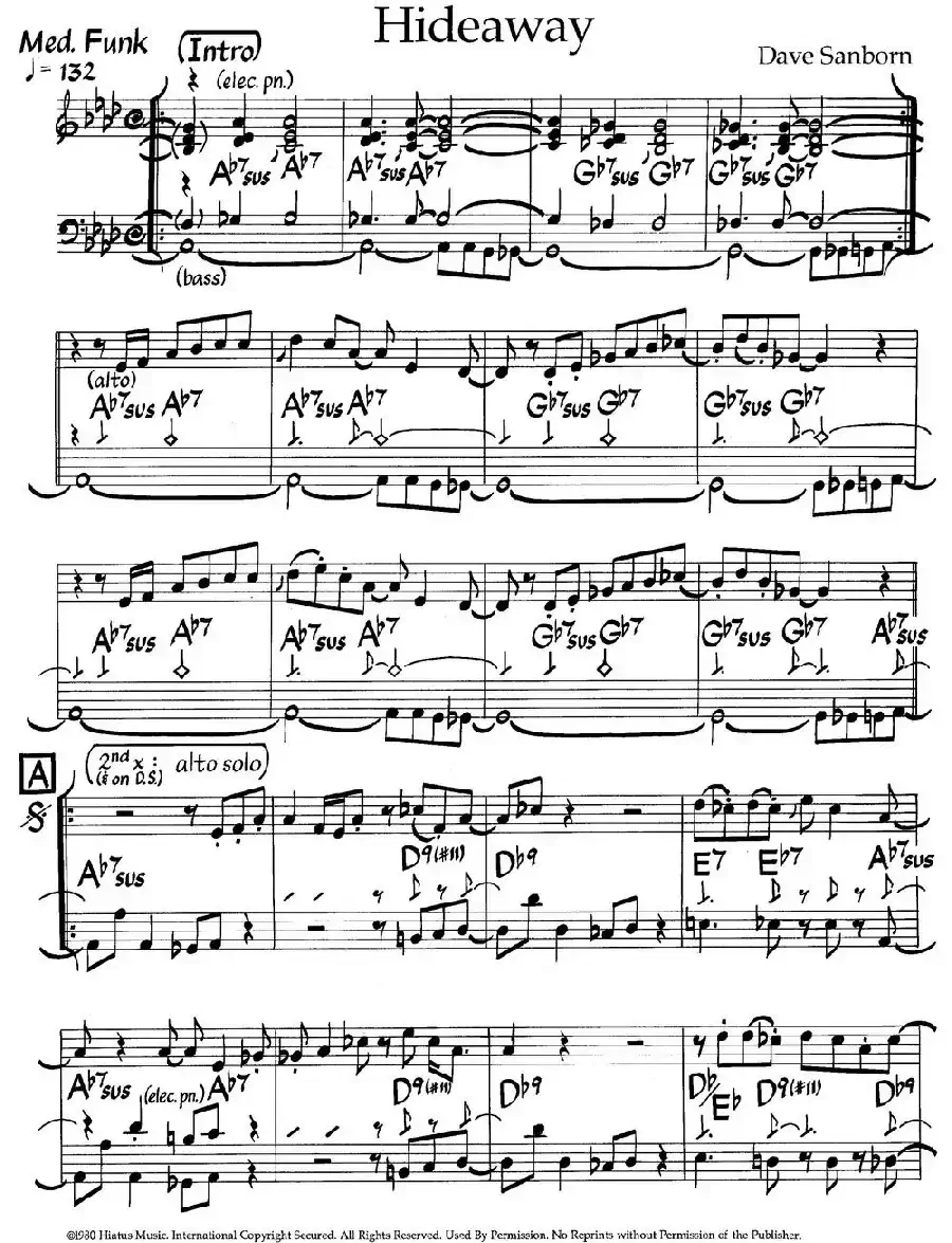 Hideaway（爵士钢琴曲）