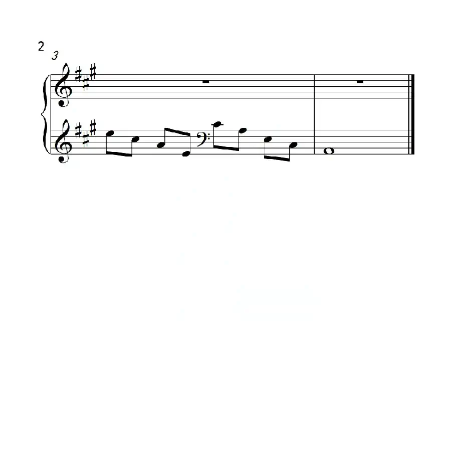 第三级 A大调琶音R H（中国音乐学院钢琴考级作品1~6级）