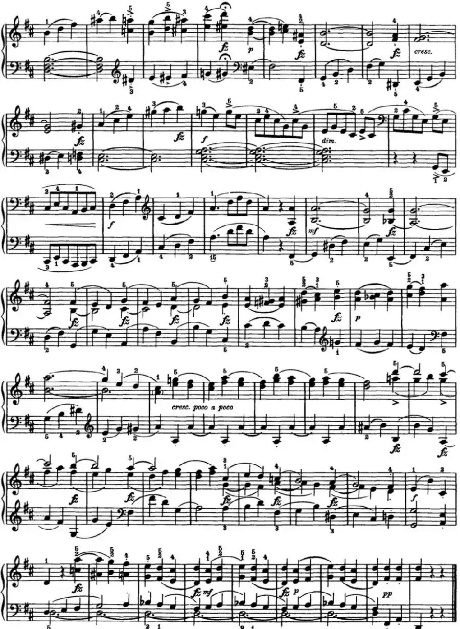 海顿 钢琴奏鸣曲 Hob XVI 51 in D major