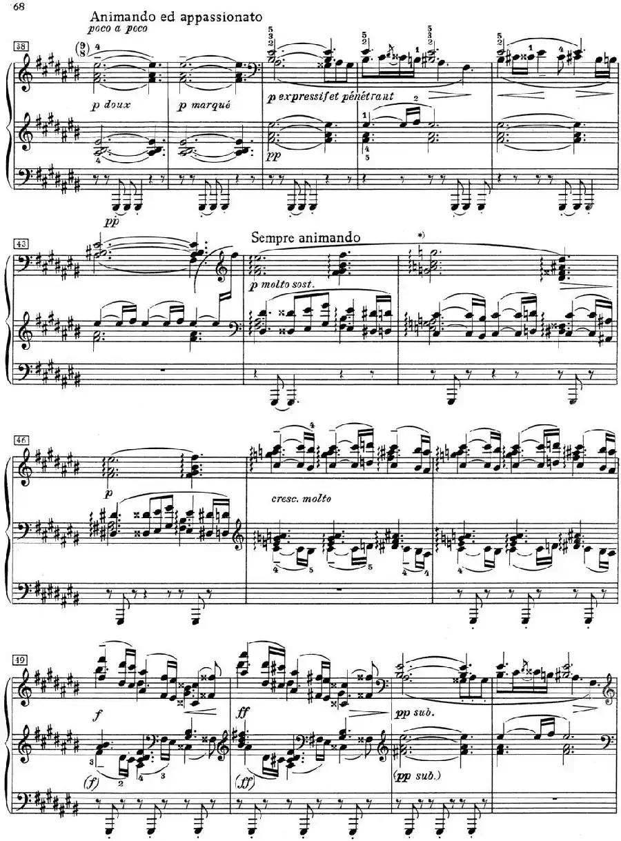 德彪西12首钢琴练习曲（10 对峙音响练习v1.0 sonorités opposées）