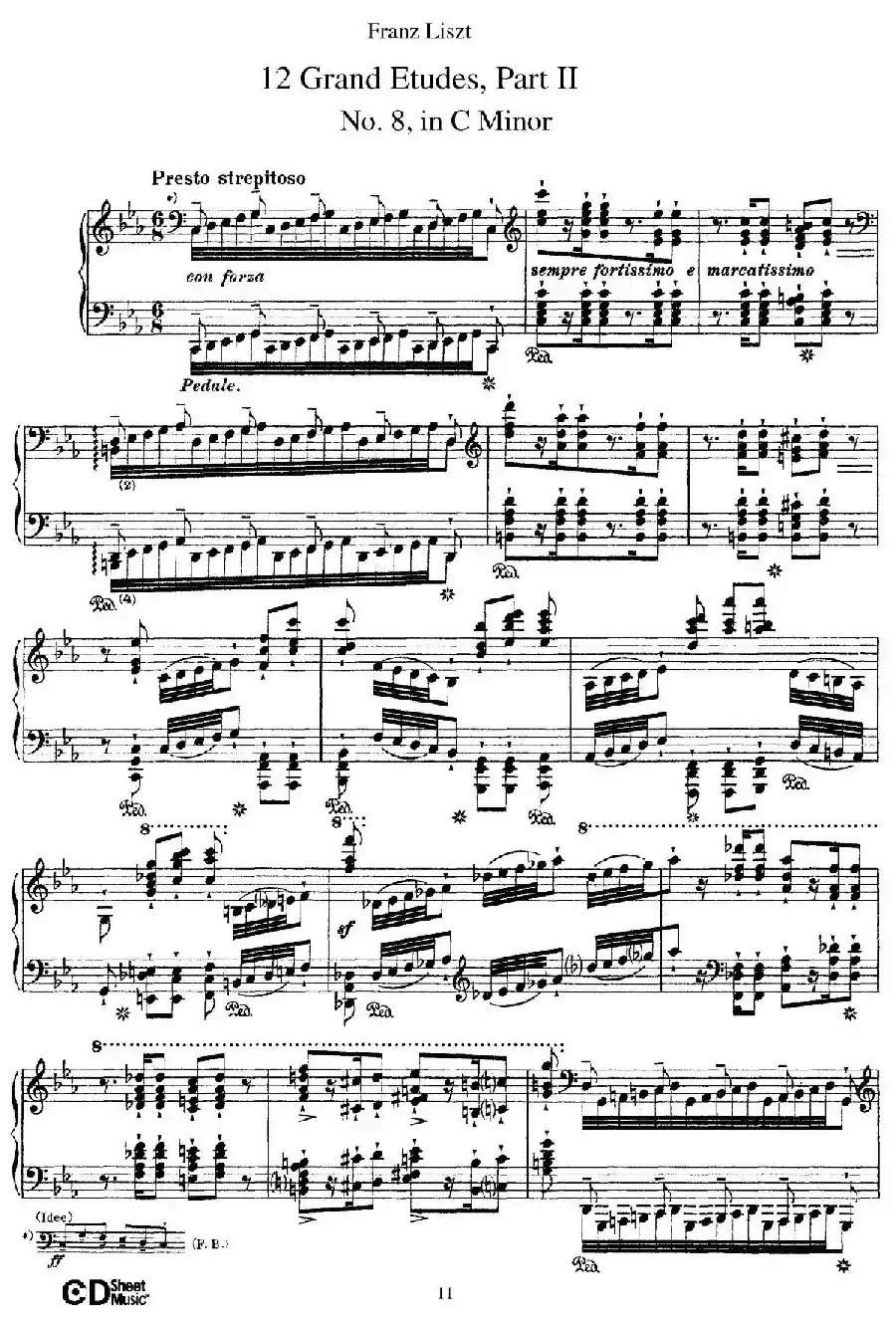 12 Grand Etudes S.137（12首华丽的练习曲·8）