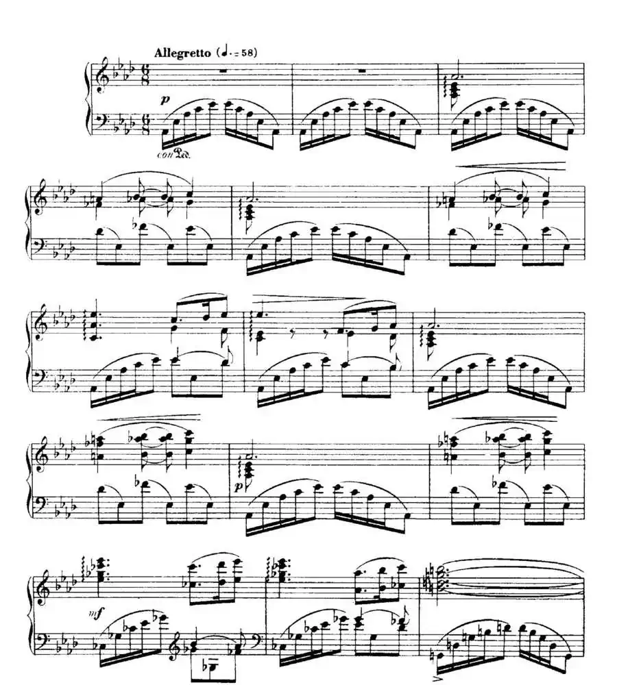 福雷13首船歌：Barcarolle No·4 in A-flat, Op·44