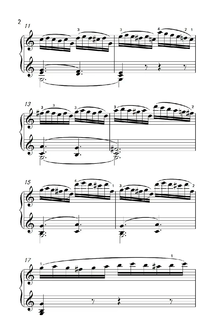 奏鸣曲 Opus 2 Nr.3 第四乐章(贝多芬奏鸣曲集 1)