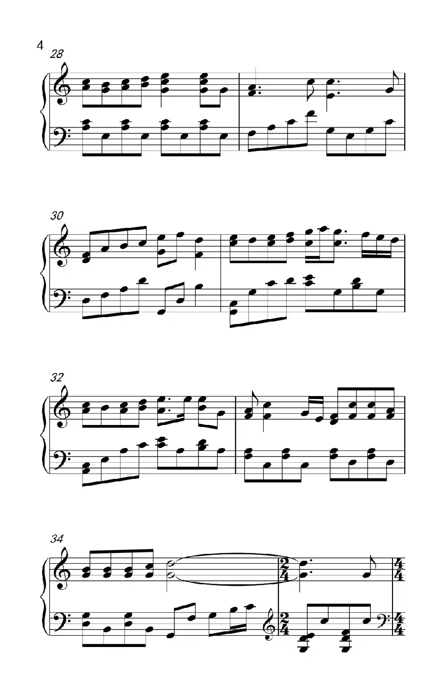 黑白配（《弹吧音教》制谱版）