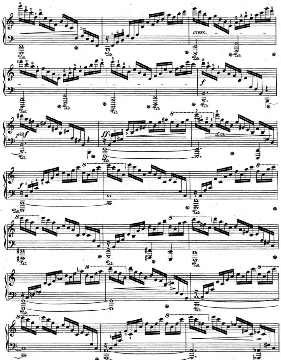 肖邦练习曲1 Op.10 No.1 C大调 C major