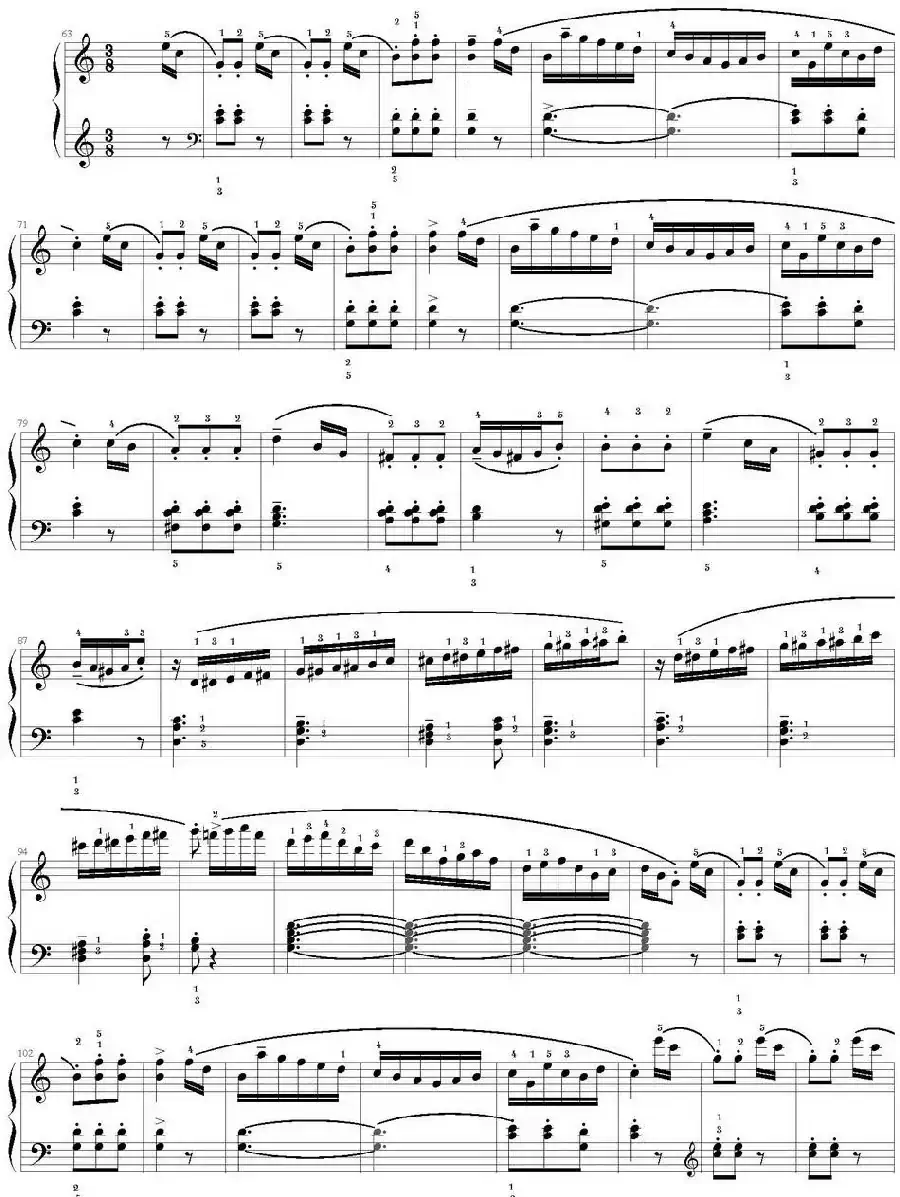 库劳C大调钢琴小奏鸣曲(Op.55,No.1)(足球小将制谱版)