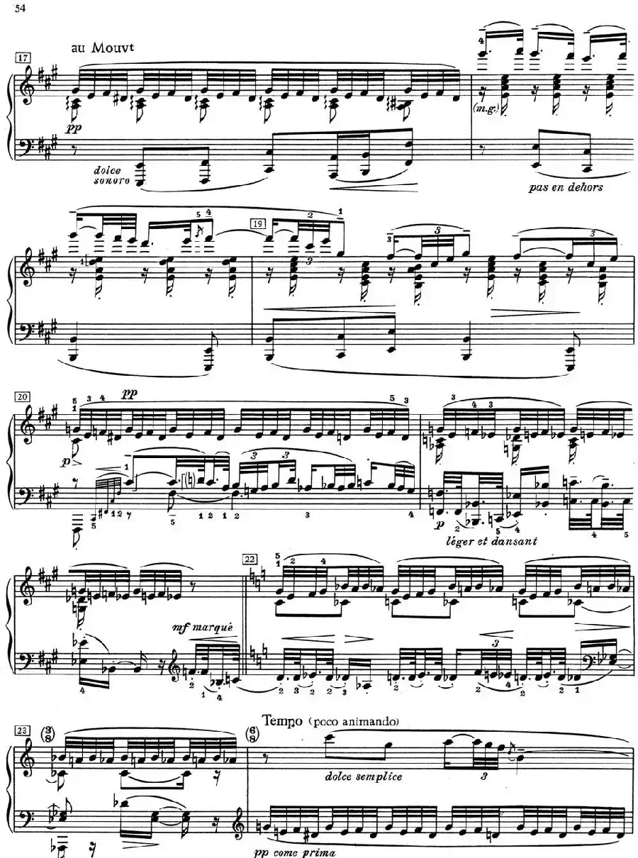 德彪西12首钢琴练习曲（8 装饰音练习v1.0 agréments）