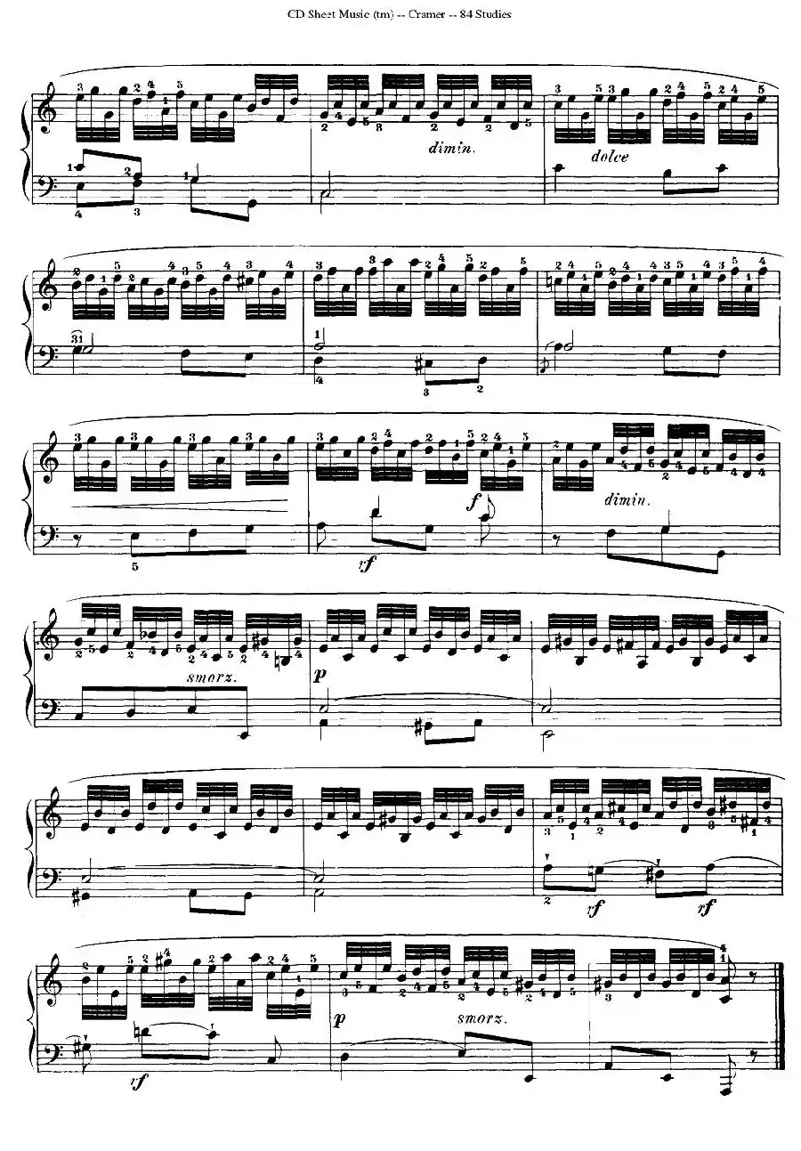 Cramer - 84 exercices（11—15）（克拉莫84首钢琴练习曲）