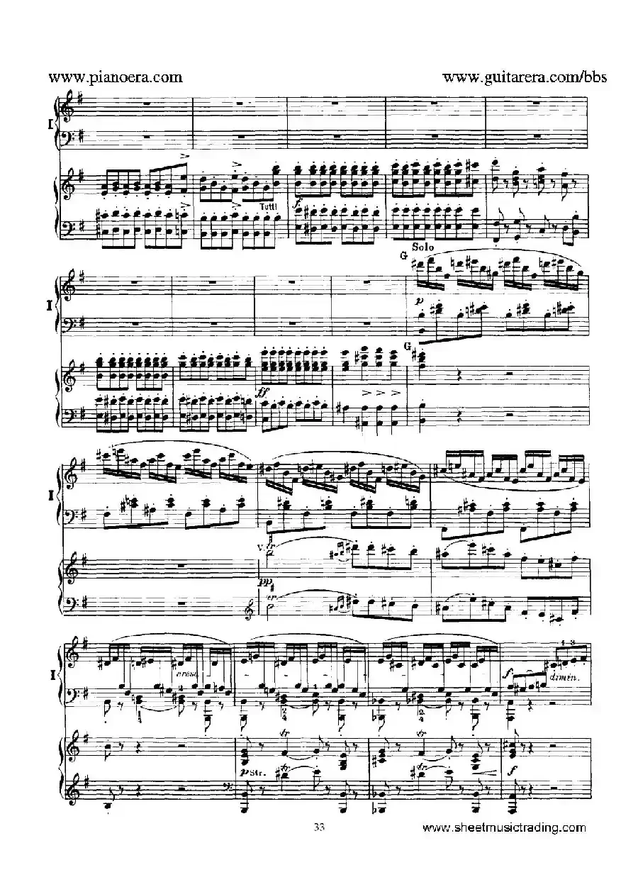Piano Concerto No.1 in g Minor Op.25（g小调第一钢琴协奏曲·双钢琴）